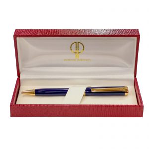Ballpoint Pen Blue with Gold Trim