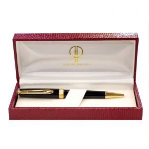 Ballpoint Pen Gloss Black with Gold Trim